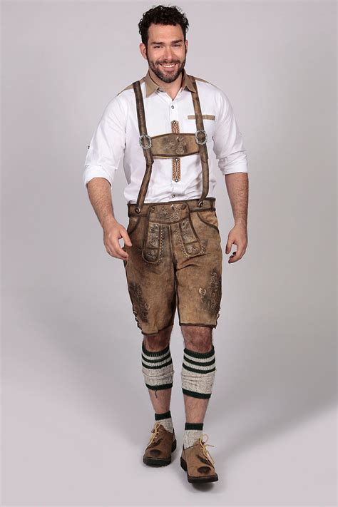 kurze trachtenlederhose herren|traditional lederhosen outfit.